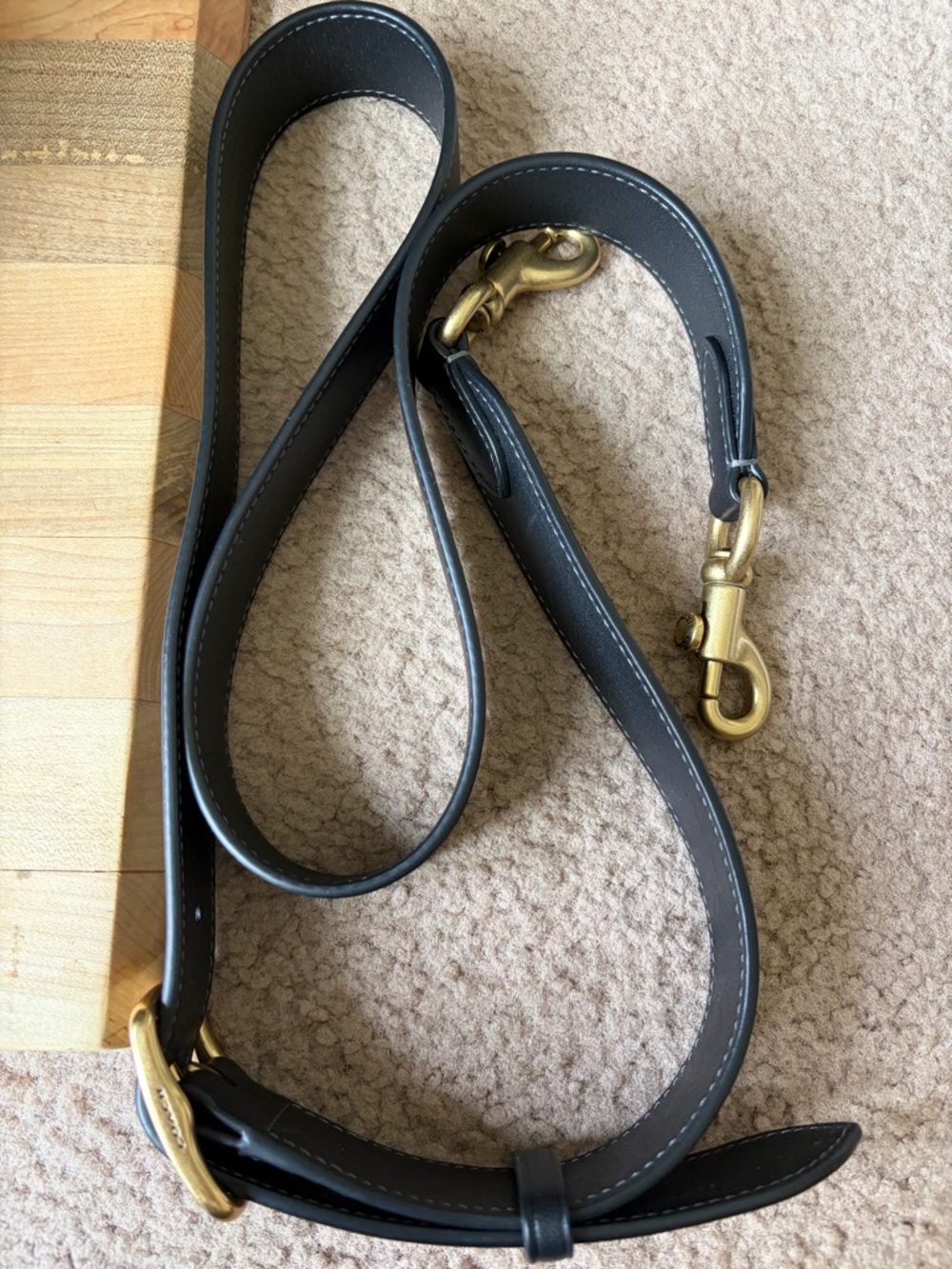 Coach Empire Carryall 35 Black Glovetanned Leather Brass Hardware Coach Charm - Picture 6 of 14